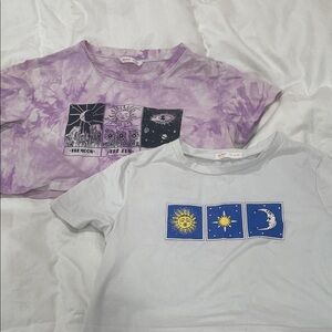Tarot Graphic Crop Tops 2 PACK